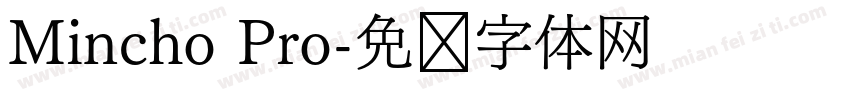 Mincho Pro字体转换